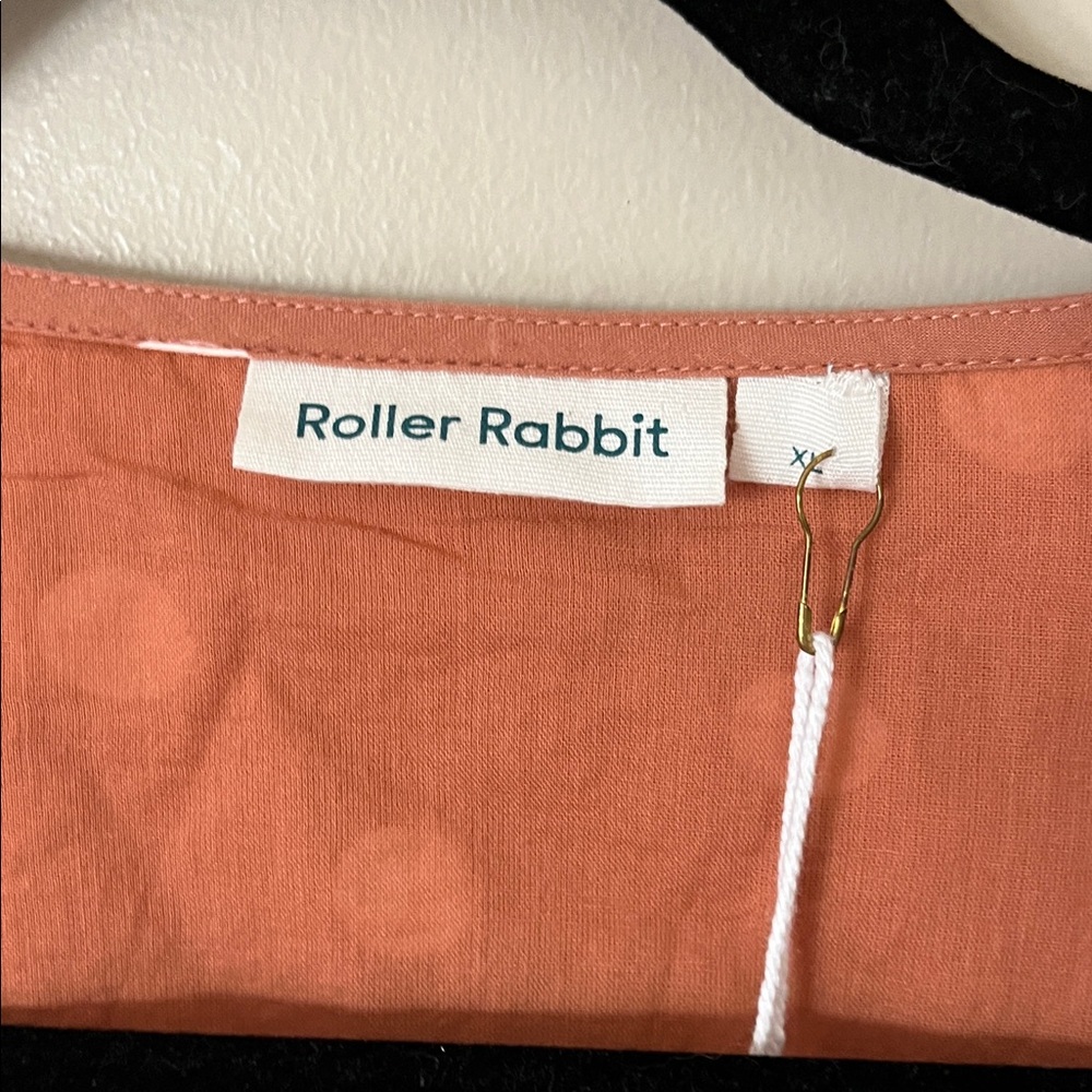 Roller Rabbit Rust Polka Dot Midi Dress - Picture 3 of 5